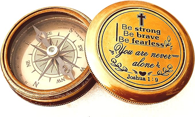 Inspirational Gift Compass - God My Lord Guide Me - Uplifting Baptism Gift, Graduation Gift, Birthday, Confirmation Gift for Men Women Boys Girls Teenage Kids