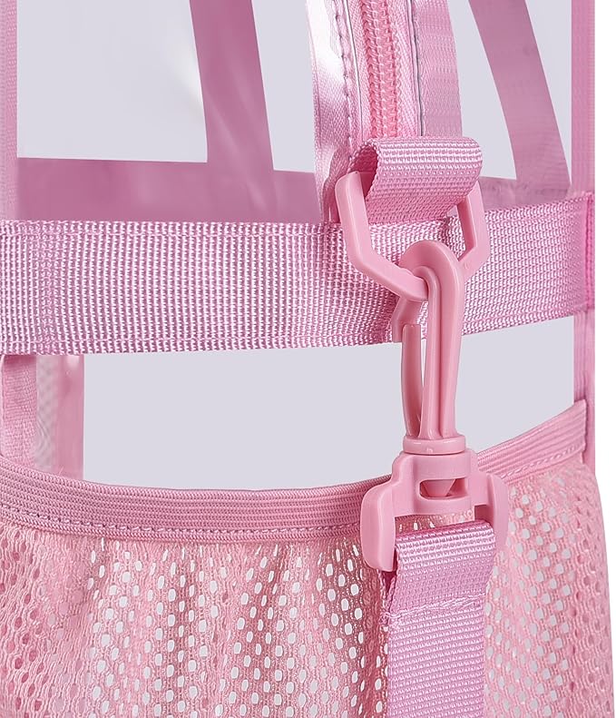 USPECLARE Clear Tote Stadium Approved, Security Travel & Gym Clear Bag for Work Sports Games Concerts