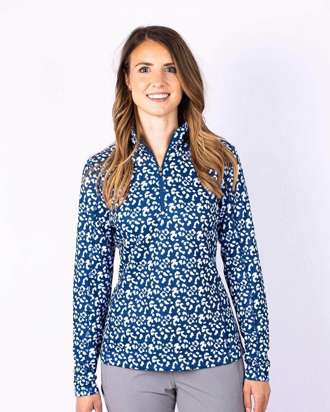 Cutter & Buck Women's Half Zip Shirt, Indigo, M