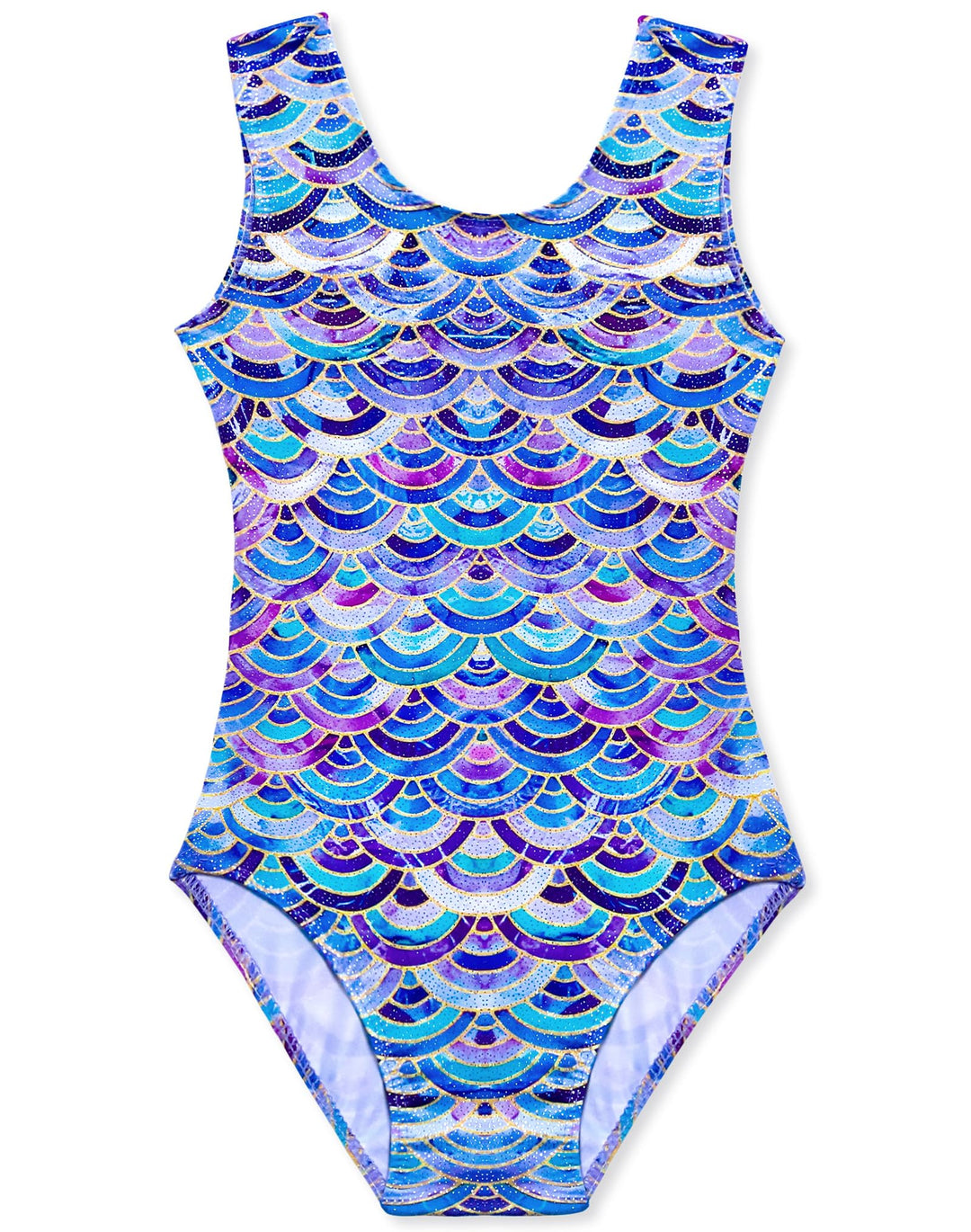 Domusgo Gymnastics Leotards for Girls 5-6 Years Old Colorful Scale Sparkly One Piece Tumbling Outfits