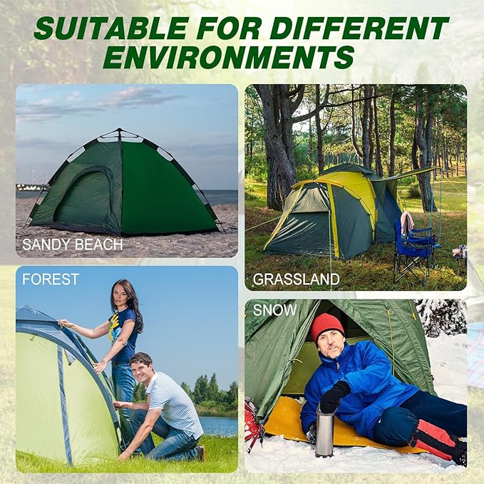 Hicarer 40 Pcs 8'' Screw in Tent Stakes Heavy Duty Ground Anchors Screw in Tent Pegs Ground Stakes Tent Spikes Metal Tent Spikes with Hex Head Driver for Camping Garden Canopies (Luminous White)