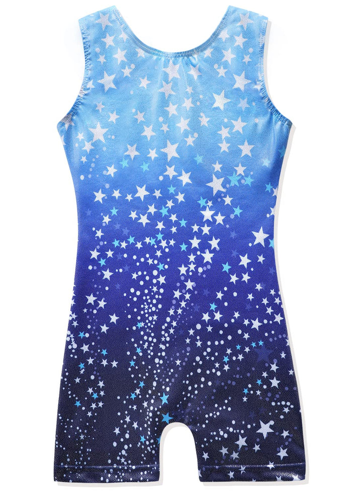 DAXIANG Gymnastics Leotards for Girls Gymnastics Outfit Dance Unitard Blue Stars 3-4Y