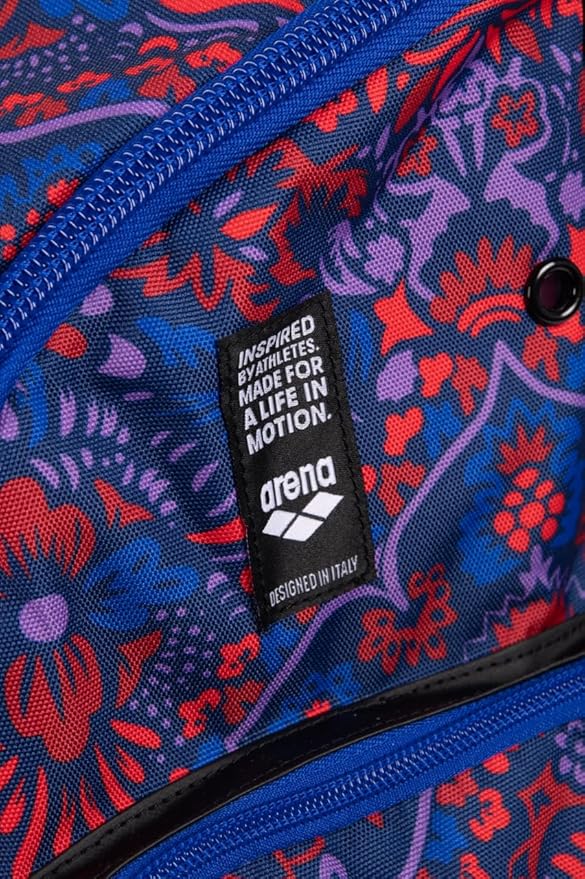 ARENA Spiky III Backpack 45 Swimming Athlete Sports Gym Rucksack Large Training Gear Equipment Swim Bag for Men and Women, 45 Liters, Lydia Tapestry