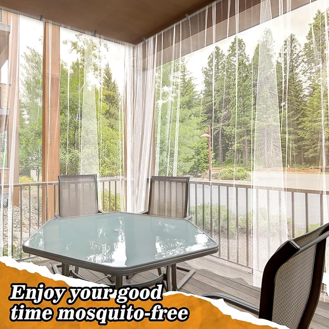 2 Pcs Mosquito Net for Patio - 10Ft x 13Ft for Each Garden Mesh Screen Barrier, Super Dense Patio Netting for Balcony Porch Umbrella Fruit Tree Gazebo Canopy RV Camping, White