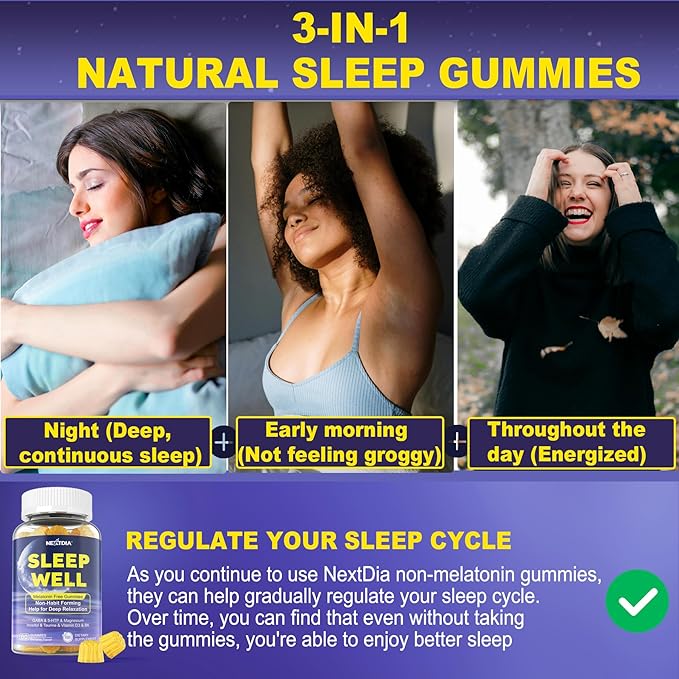 GABA Gummies,Melatonin Free Natural Sleep Gummies