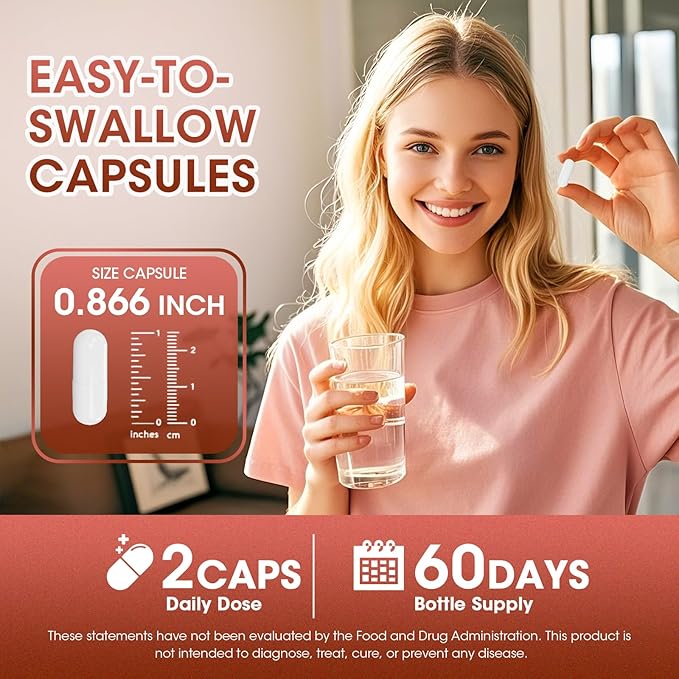 Magnesium Taurate Capsules, 12-in-1 Complex - Beet Root, CoQ10, Resveratrol for Heart Support, Immue Support, High Absorption Magnesium Taurate Complex Supplement for Men and Women, 120 Capsules