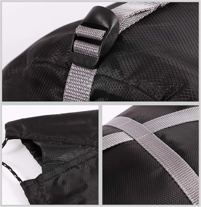 REDCAMP Sleeping Bag Stuff Sack, Black M, L, XL and XXL Compression Sack, Great for Backpacking and Camping