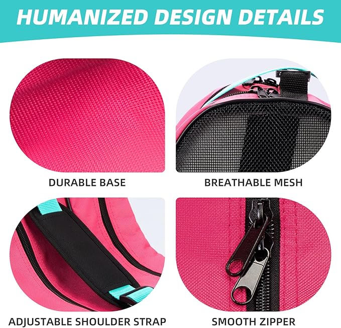 Roller Skate Bag - Breathable Large Capacity Ice Skate Bag with Adjustable Shoulder Strap - Fits Most Inline, Ice and Roller Skate Accessories for Kids and Adults