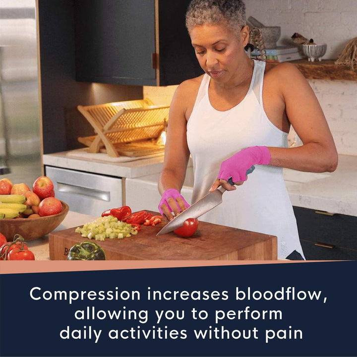 Copper Compression Arthritis Gloves | Fingerless Arthritis Carpal Tunnel Pain Relief Gloves For Men & Women | Hand Support Wrist Brace For Rheumatoid, Tendonitis, Swelling, Crocheting - Grey XS