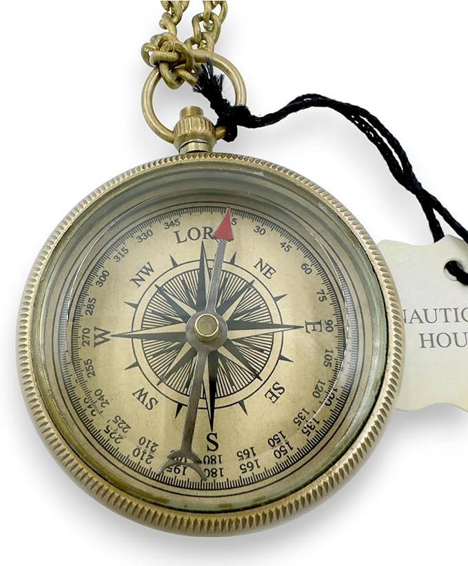 Bible Verse Brass Compass – “Trust in The Lord with All Your Heart” (Proverbs 3:5-6) | Religious Gifts for Men, Women, Boys, Girls, Teens | Daily Encouragement, Easter, Baptism, Faith-Based Keepsake