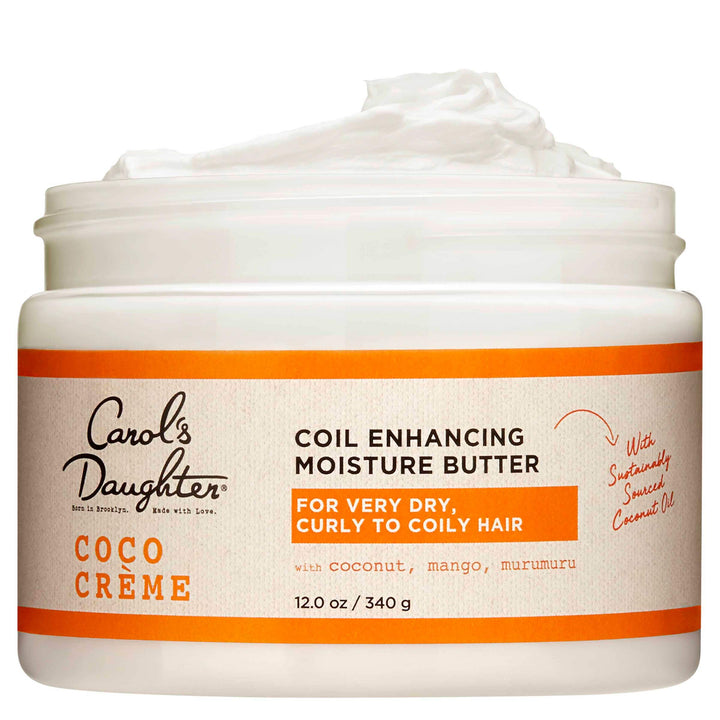 Carol's Daughter Coco Creme Coil Enhancing Moisture Butter, with Coconut Oil and Mango Butter, for Very Dry Curly Hair, Paraben and Silicone Free, 12 oz