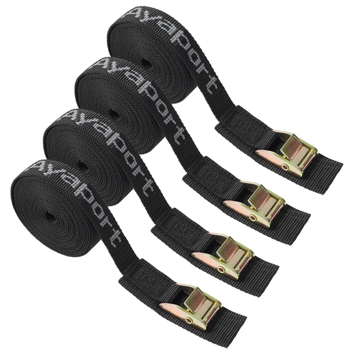 Ayaport Cam Buckle Tie Down Straps Lashing Straps 2200lbs Break Strength Heavy Duty Car Roof Rack Strap for Kayak, SUP, Surfboard, Cargo, Motorcycle, Truck, Boat, Dirt Bike (1" x 16')