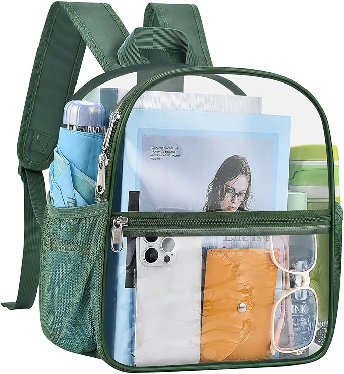 USPECLARE Clear Backpack for Stadium Approved 12×6×12, Water proof Clear Bag for Stadium Events and Concert Work Sport Event