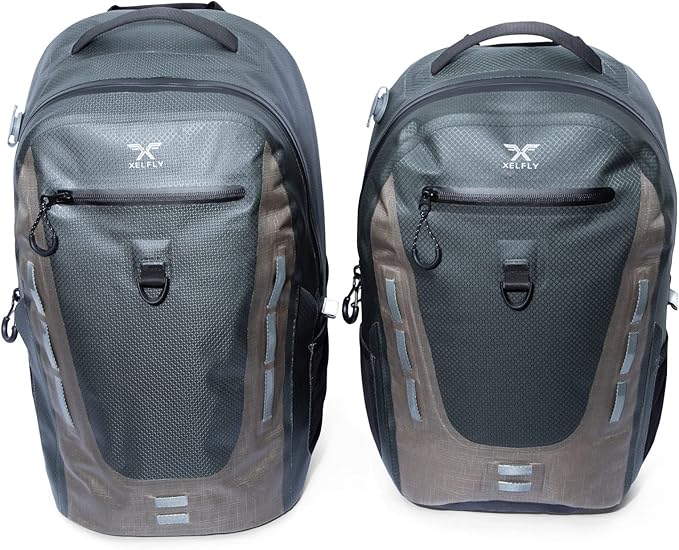 Submersipack Waterproof Backpack - Submersible, Inflatable, Floating TPU Coated Durable Nylon Dry Bag with Airtight Zipper for Kayak, Fishing, Boating, Hiking, Paddle Board (Gray Stone, 25L)