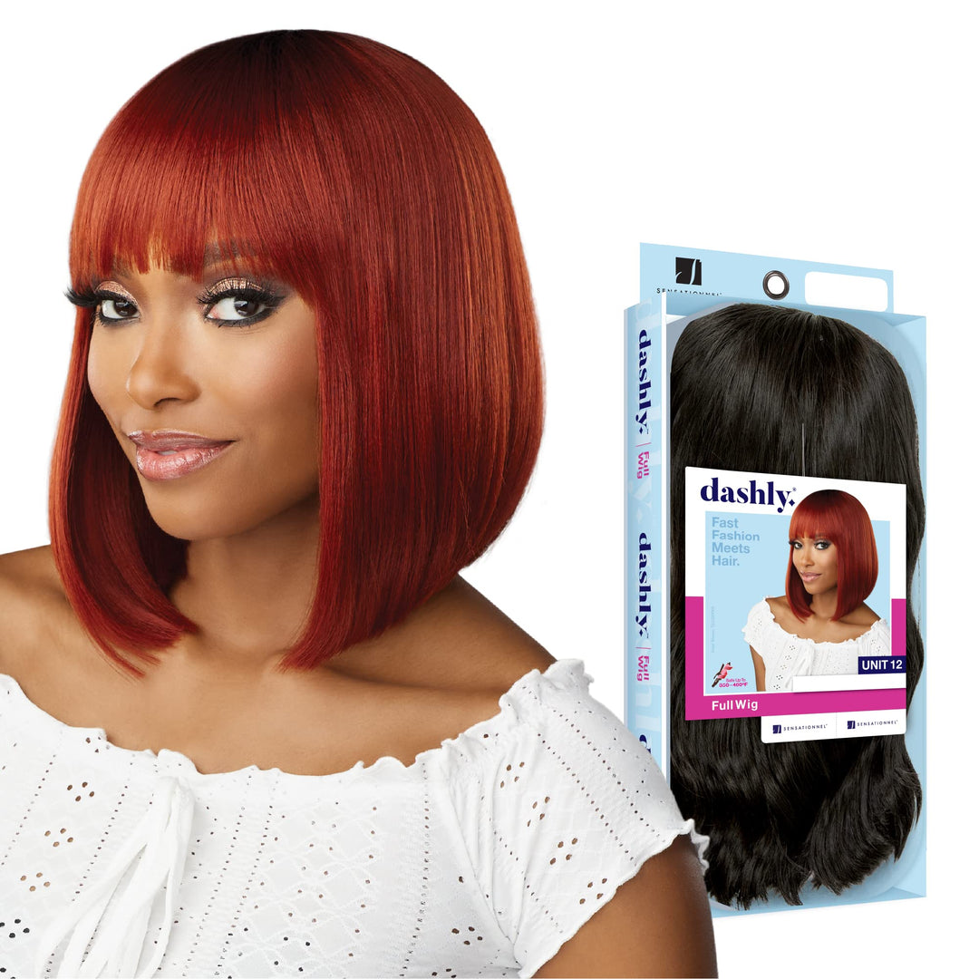 Sensationnel Dashly wig - unit 12 non lace cap ready to wear ear to ear lacepart synthetic (T2/BG)