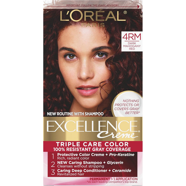 5RB Medium Reddish Brown Hair Color | L'Oreal Paris Excellence Creme – 8 Weeks Gray Coverage