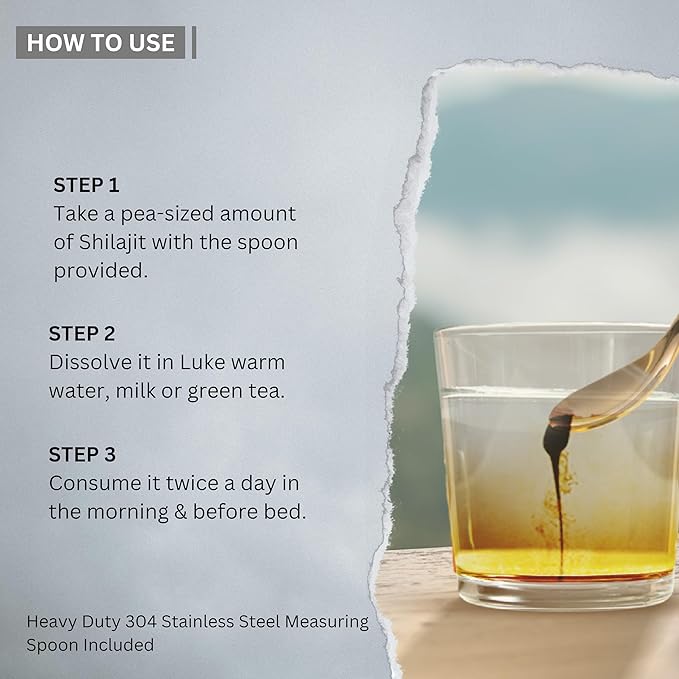 500mg Shilajit Supplement - Shilajit Pure Himalayan Organic Shilajit Resin with Highest Potency, Original From Himalayan resin with 84+ Fulvic Acid