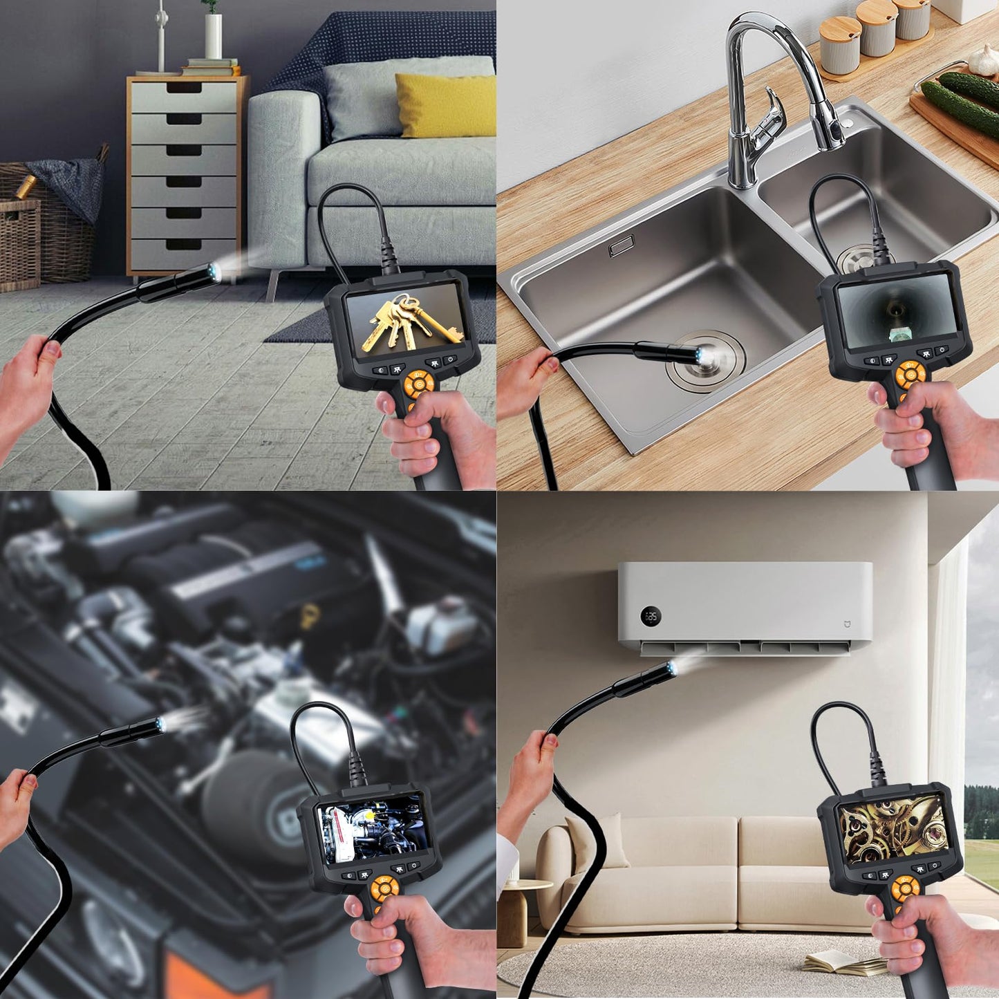 16.5ft Flexible Endoscope Camera, Gadgets for Men (4.3”)