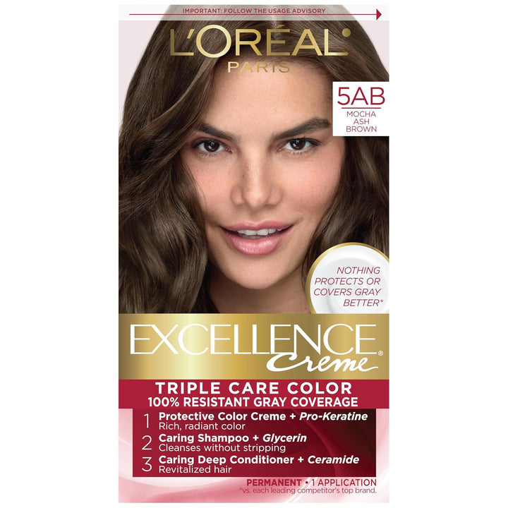 5RB Medium Reddish Brown Hair Color | L'Oreal Paris Excellence Creme – 8 Weeks Gray Coverage