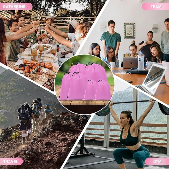 iMucci Upgrade Waterproof Drawstring Bag Sack Nylon Bag Ditty Bag for Gym Traveling, Hiking, Yoga, Shopping