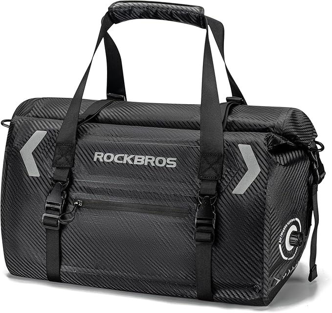 ROCKBROS Waterproof Duffel Bag 20-60L Motorcycle Travel Dry Duffel Bag for Motorcycling Boating Kayaking Camping Fishing Outdoor Adventure for Men Women