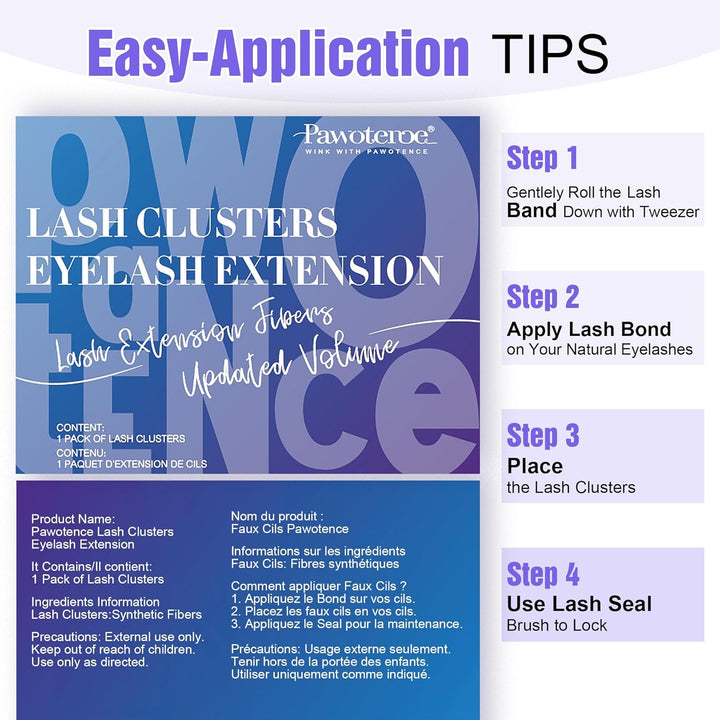 40D Cluster Eyelash Extensions | 280pcs Mix Length 9-16mm | Self-Application