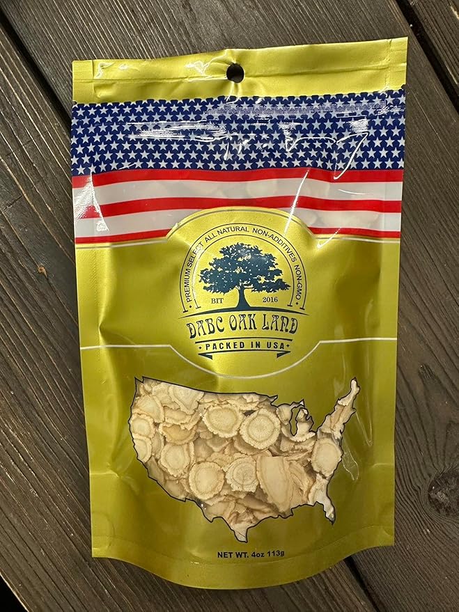 DOL American Ginseng Slices from Wisconsin (Sliced Ginseng Root Wisconsin Grown!Most People Use It to Make Ginseng Tea! Good for Health! 花旗参/西洋参 -in Bag (Small 4oz/Bag*2)