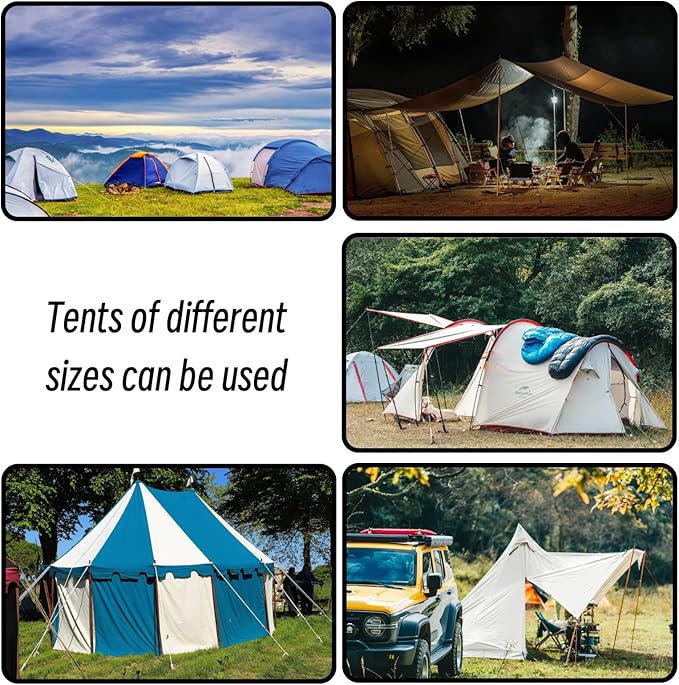 12 Pack Tent Stakes Pegs, 7’’ Metal Garden Stakes Spike, Tent Camping Pegs for Gardening & Canopies, Outdoor Christmas Decorations