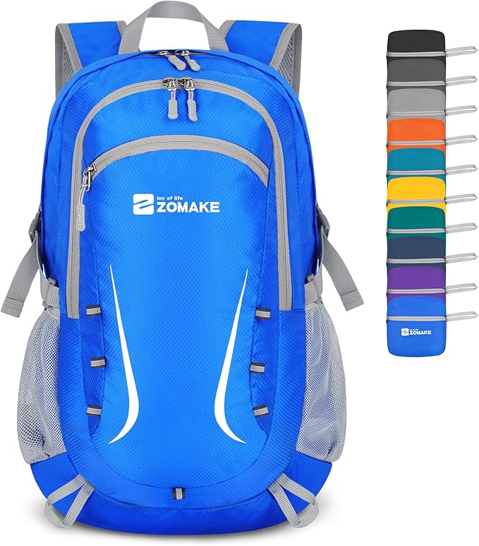 ZOMAKE Lightweight Packable Backpack 35L, Foldable Backpacks Water Resistant Collapsible Light Daypack for Hiking