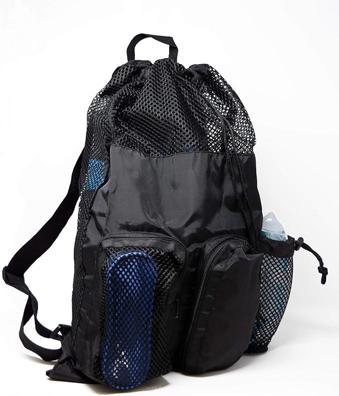 Adoretex Quick Dry Mesh Equipment Sport Drawstring Gym Swim Bag