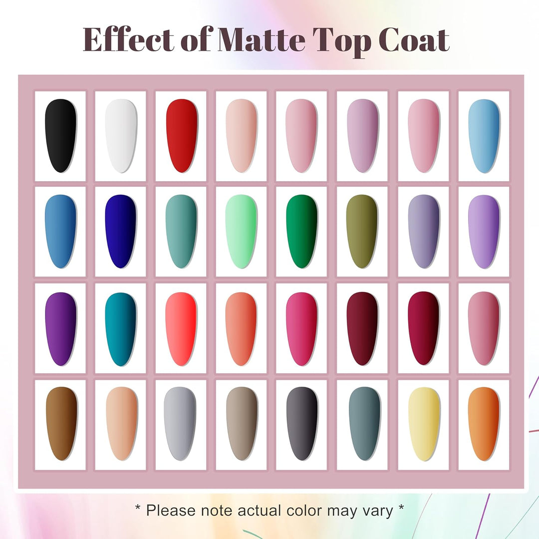 60 PCS Gel Nail Polish Kit | UV Light | 55 Beautiful Colors for Home & Salon