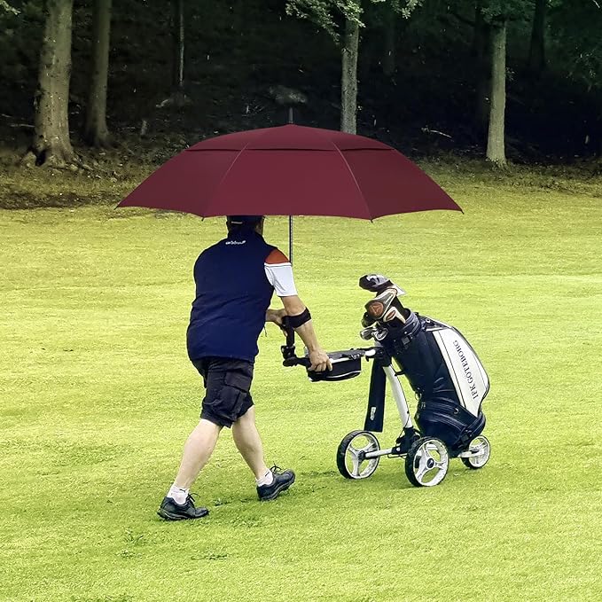 Auto Open Golf Umbrellas 62/68/72 Inch Extra Large Oversize for Business & Home, Ventilated Double Canopy Windproof Waterproof Stick Umbrella for Rain & strong wind