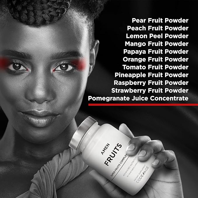 Amen Fruits, Daily Fruits Vitamins Supplements, Over 20 Whole Fruit Extracts - Raw Multivitamin, Berries, Antioxidant Polyphenols Superfood & Flavonoids - Non-GMO - 90 Capsules