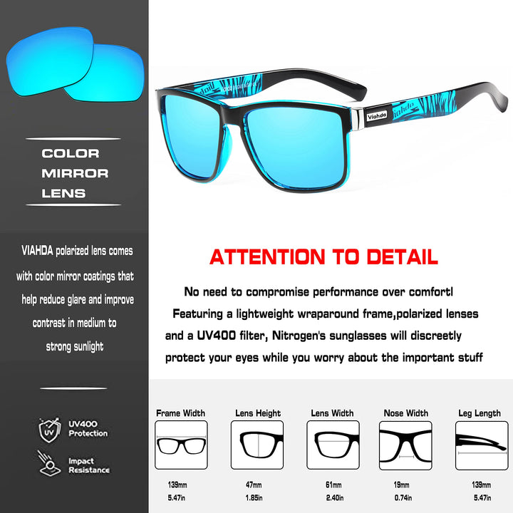 VIAHDA Polarized Sports Sunglasses for Man Cycling Running Fishing Golf Sun glasses Women HD6009