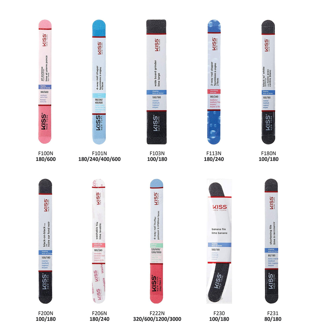 Kiss Shortening file 80 Extra Coarse / 180 Medium F231 - Pack of 12