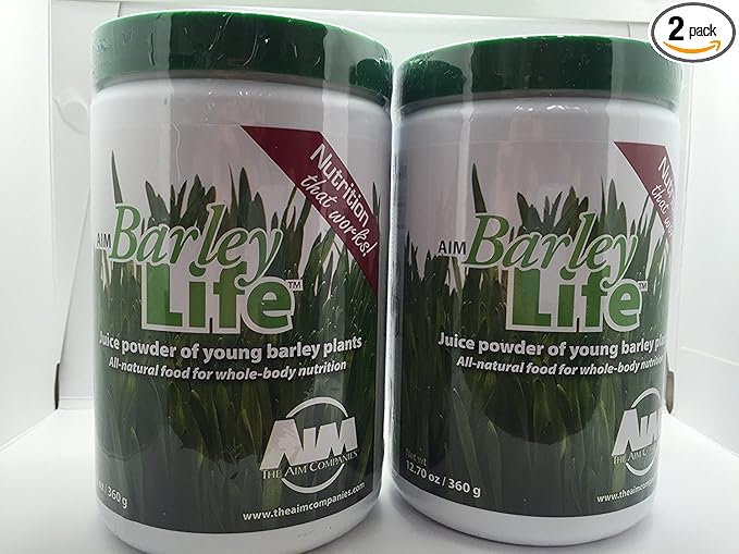 AIM BarleyLife - Family Size (12.7 oz) Barley Grass Powder (2)