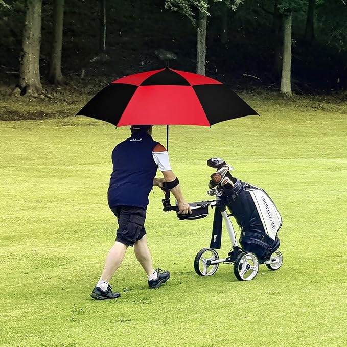 Auto Open Golf Umbrellas 62/68/72 Inch Extra Large Oversize for Business & Home, Ventilated Double Canopy Windproof Waterproof Stick Umbrella for Rain & strong wind