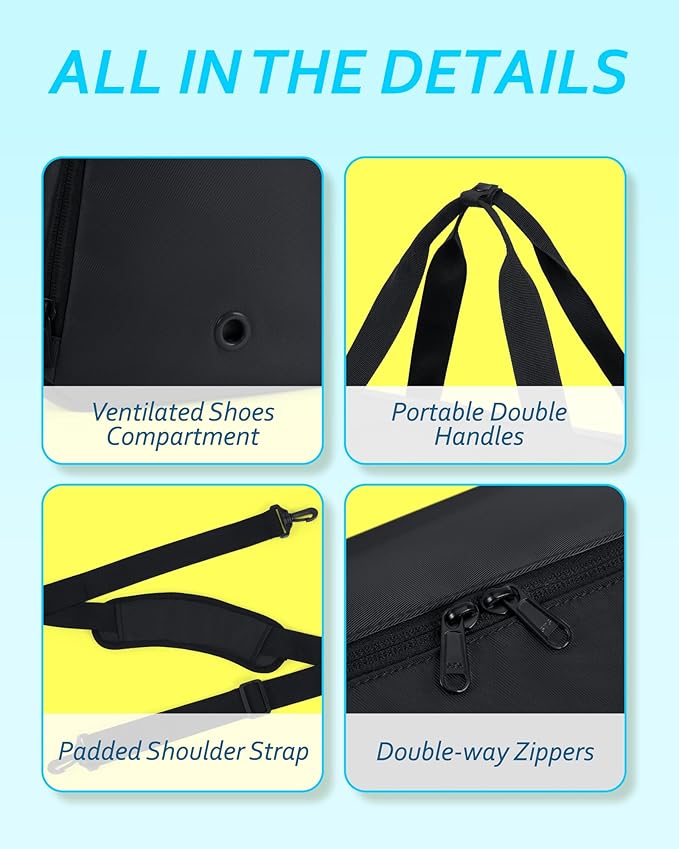 BAGSMART Gym Bag With Shoe Compartment & Wet Pocket, Lightweight Sports Travel Duffel Bag, Carry On Bag Weekender Overnight Bag, Water Resistant Sports Gym Tote Bags Swimming Yoga, Dark pink