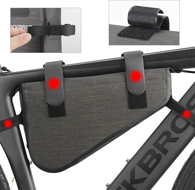 ROCKBROS 5L Bike Bicycle Frame Bag Waterproof Bikepacking Bike Bag Triangle Frame Bag Large Bike Storage Bag Under Frame 5L