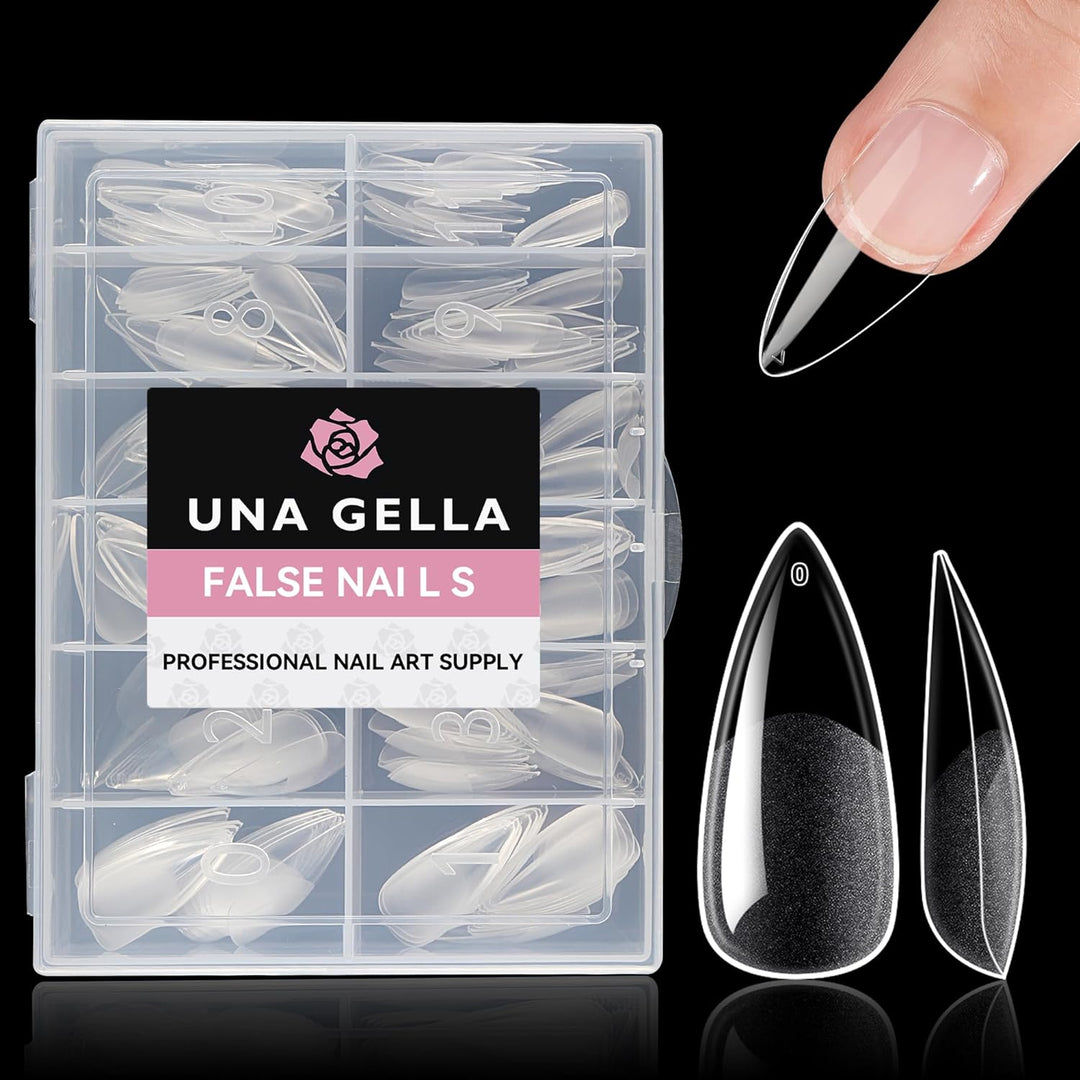 Short Coffin Press-On Nails | 216pcs Gel Tips for DIY Acrylic Extensions
