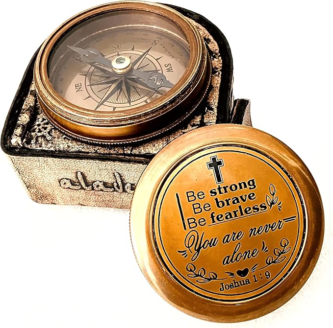 Inspirational Gift Compass - God My Lord Guide Me - Uplifting Baptism Gift, Graduation Gift, Birthday, Confirmation Gift for Men Women Boys Girls Teenage Kids