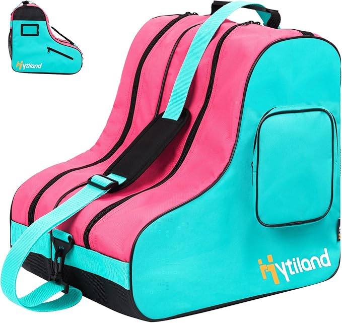 Roller Skate Bag - Breathable Large Capacity Ice Skate Bag with Adjustable Shoulder Strap - Fits Most Inline, Ice and Roller Skate Accessories for Kids and Adults