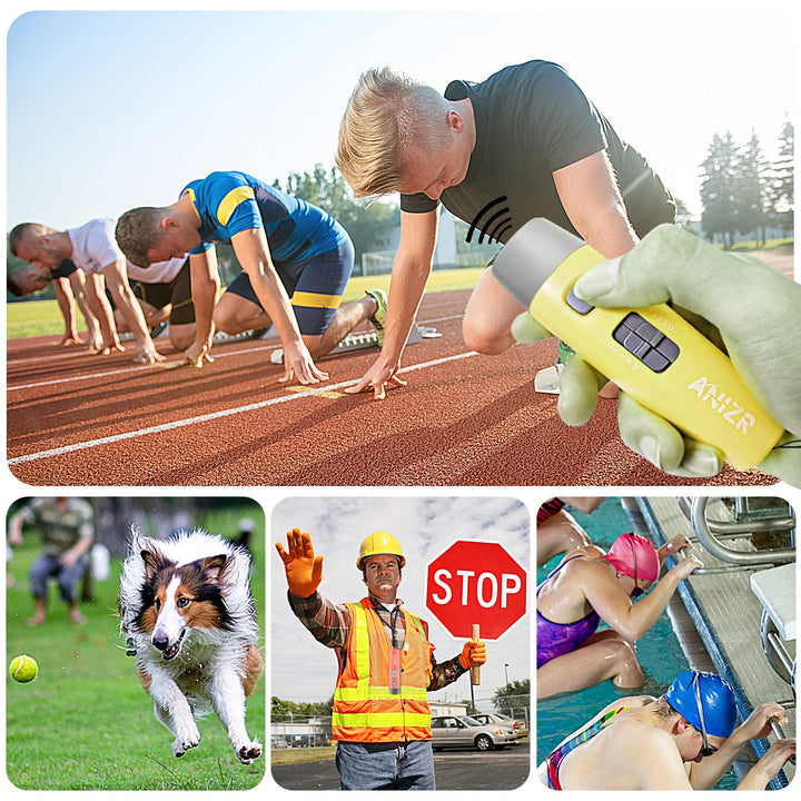 ANIZR Electronic Whistles with Lanyard, Adjustable 3 Tone & 3 High Volume Hand Emergency Whistle Basketball Referee Whistle for Coach, Police, Teacher, Outdoor Camping Boating Hiking (with Battery)