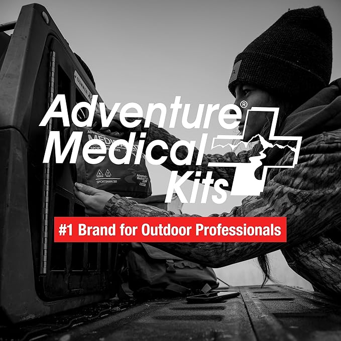 Adventure Medical Kits Sportsman Series Medical Kit - 300 - First Aid Kit for Camping, Hiking, Hunting & More - For 6 People for 7 Days - Includes Bandages, Medicine, Guide Book & More