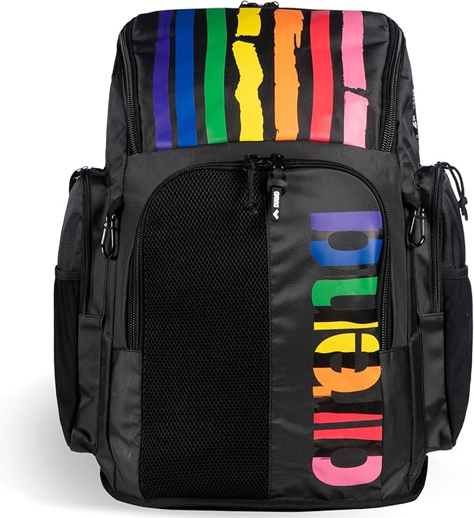 ARENA Spiky III Backpack 45 Swimming Athlete Sports Gym Rucksack Large Training Gear Equipment Swim Bag for Men and Women, 45 Liters, Pride