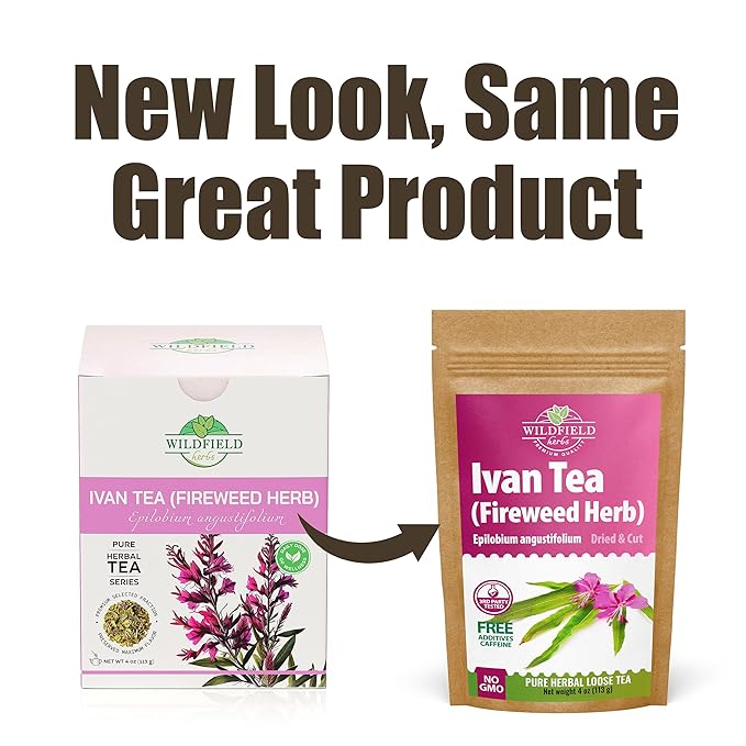 4 oz Siberian Fireweed Tea Herbal Ivan Tea Blooming Sally (Chamerion Angustifolium) Ivan Chai Bulk Loose Leaf Herb Epilobium Angustifolium - 113g (4 oz)