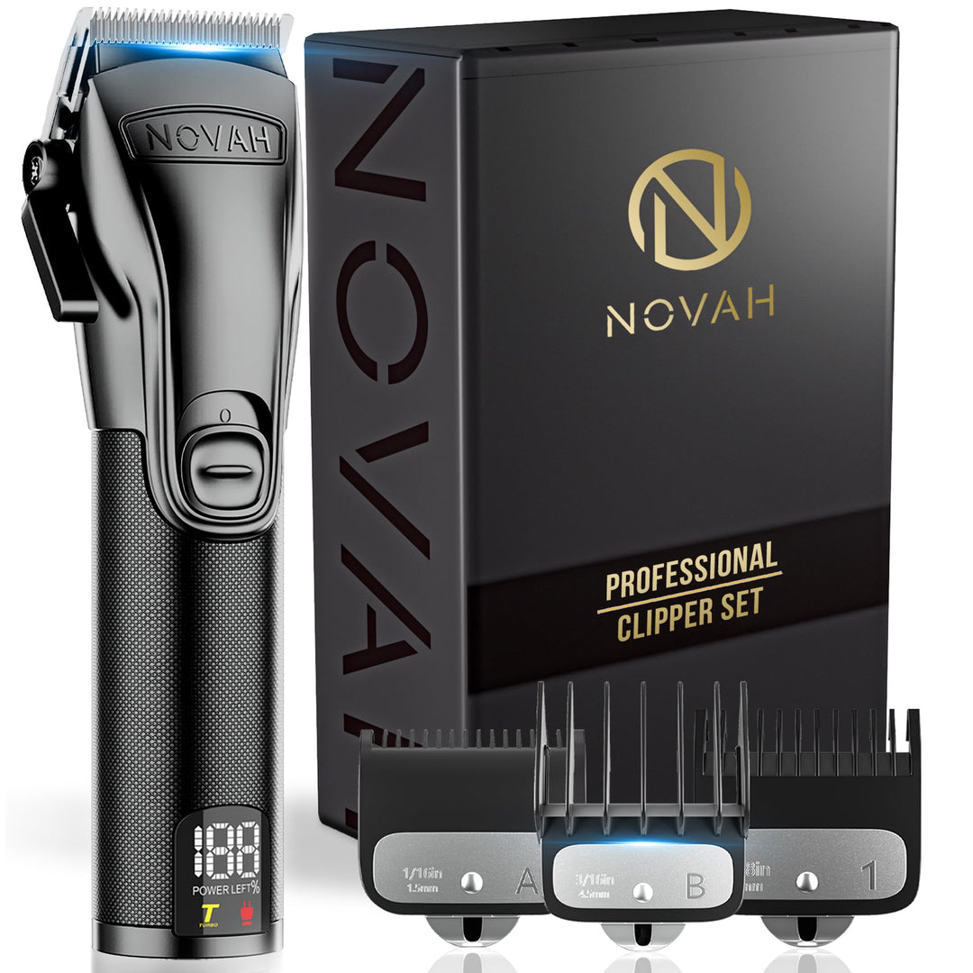 Novah Professional Hair Clippers for Men, Professional Barber Clippers, Electric Mens Cordless Hair Clippers for Barbers Haircut Kit Fade, Maquina de Cortar Cabello