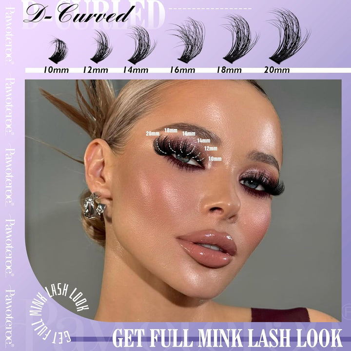 80D Full Volume Eyelash Clusters Kit | DIY Lash Extensions with Bond & Tweezers