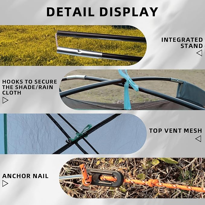 2-3 Person Backpacking Tent, 3-4 Season Lightweight Waterproof Tents with Two Doors for Outdoor Camping, Hiking, Family Beach Hunting Travel