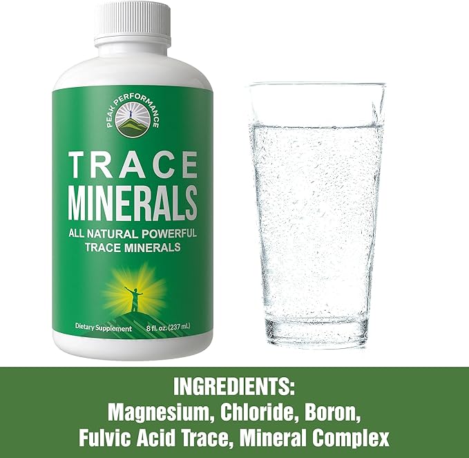 Ultra High Purity Trace Minerals Liquid Drops for Water. Ionic Plant Based Fulvic Trace Mineral Drop Supplement + Magnesium. Replenishes Natural Minerals, Electrolytes + Optimal pH Levels